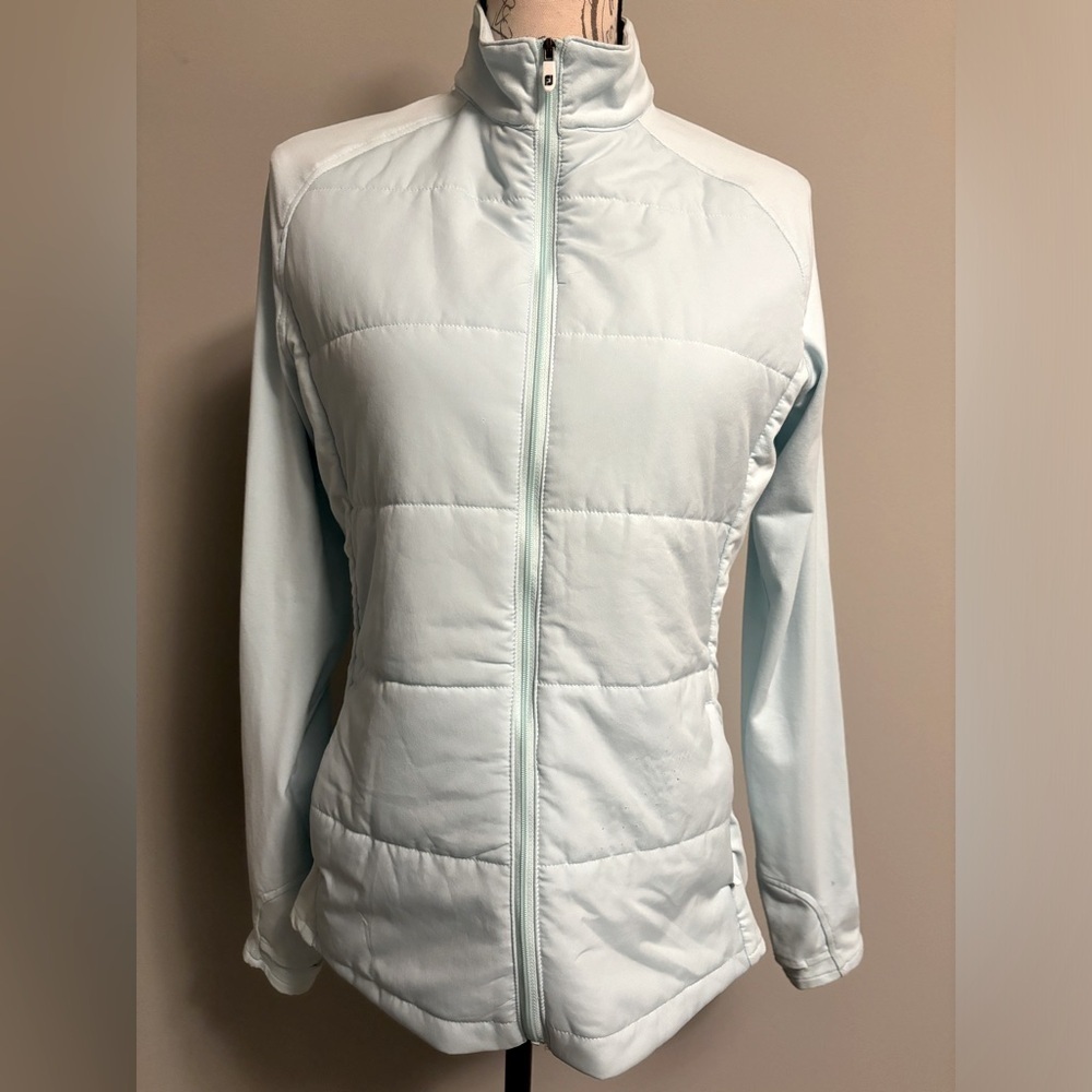 FootJoy Golf Quilted Jacket Women Small Lightweight Zip Athletic Blue
